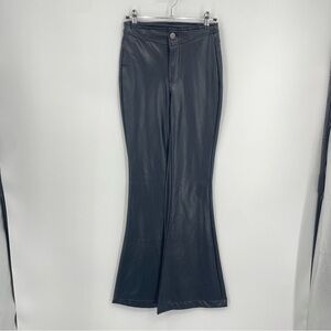 FASHION NOVA Katiana Faux Leather Flare Pants Black Size XS